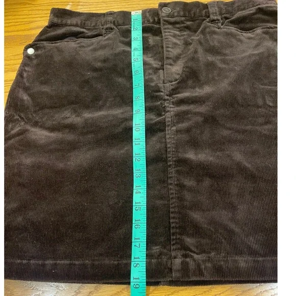 American Living Corduroy Skirt Brown Mini Size 12 Womenswear - Picture 5 of 6
